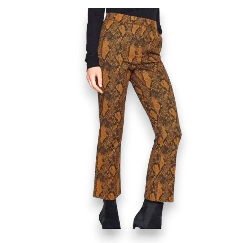 Joie Marcena Python Snake Jacquard High Rise Crop Pants